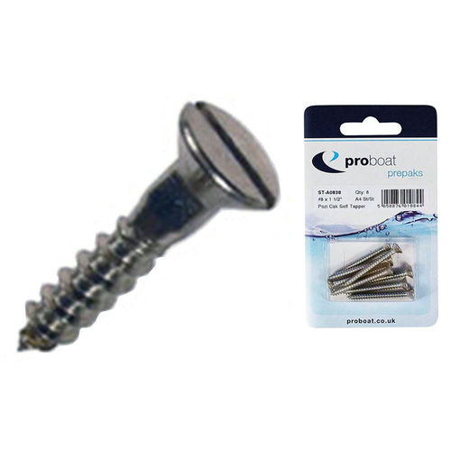 Proboat Slotted Countersunk Wood Screw - Multiple Sizes