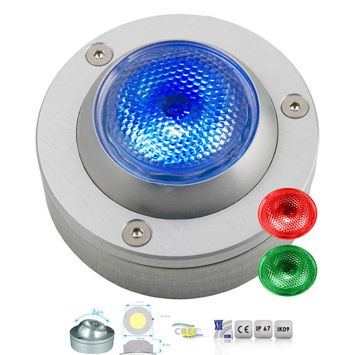 Mantagua Adjustable Spreader Matt Silver LED Floodlight - Tricolour - Beam 10˙
