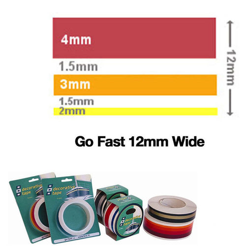 PSP Go Fast Colour Stripes 12mm Tape
