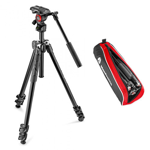 Manfrotto 290 light tripod with Befree live fluid head and bag