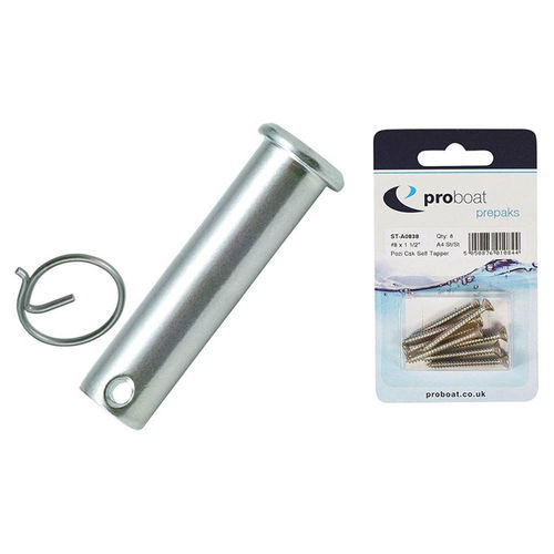 Proboat Stainless Steel 5 x 15mm Clevis Pin & Split Ring