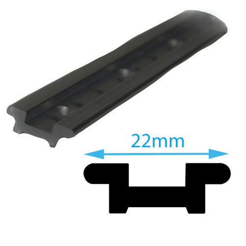 Allen 222mm Alloy Track Anodised Black A0226