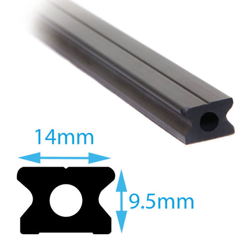Allen 900mm Alloy Track Anodised Black A0816