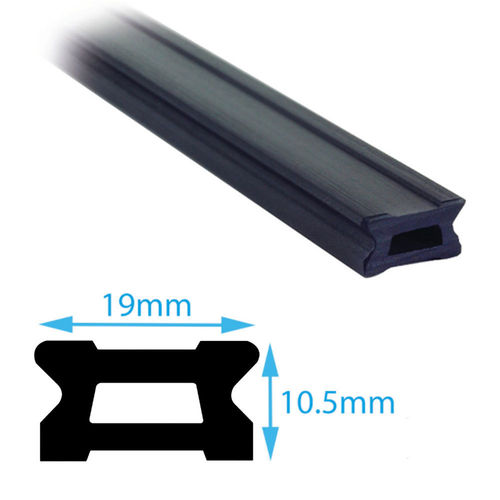 Allen 900mm Alloy Track Anodised Black A0819