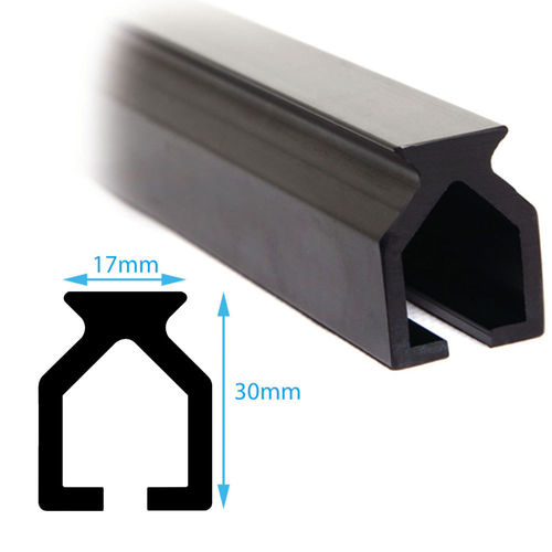 Allen 1500mm Alloy Beam Un-Drilled Track Anodised Black A0826B