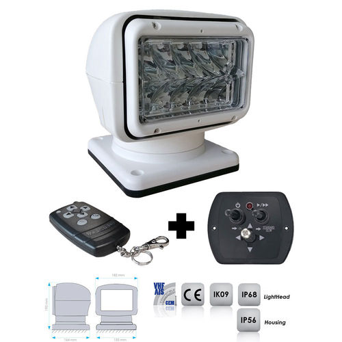 Valan LED Motorised Remote Control Searchlight - White