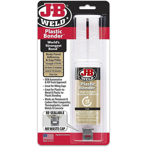 J-B Weld Marine Plastic Bonder Adhesive Syringe 25ml