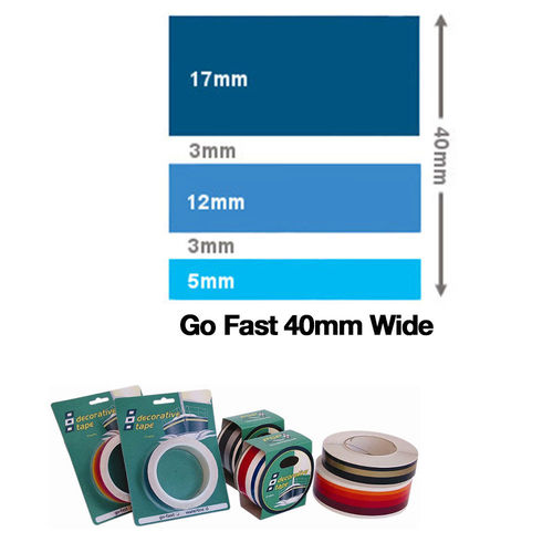 PSP Go Fast Colour Stripes 40mm Tape