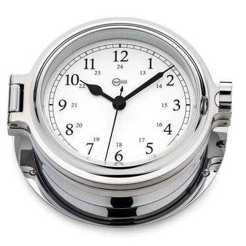 Barigo Polished Chrome Admiral Clock